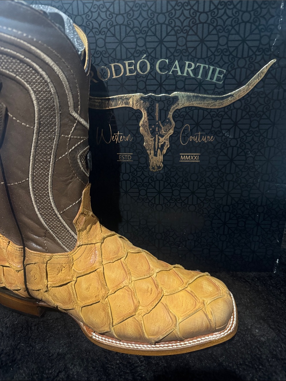 Rodeo Cartie Monster Fish Leather Cowboy Boot